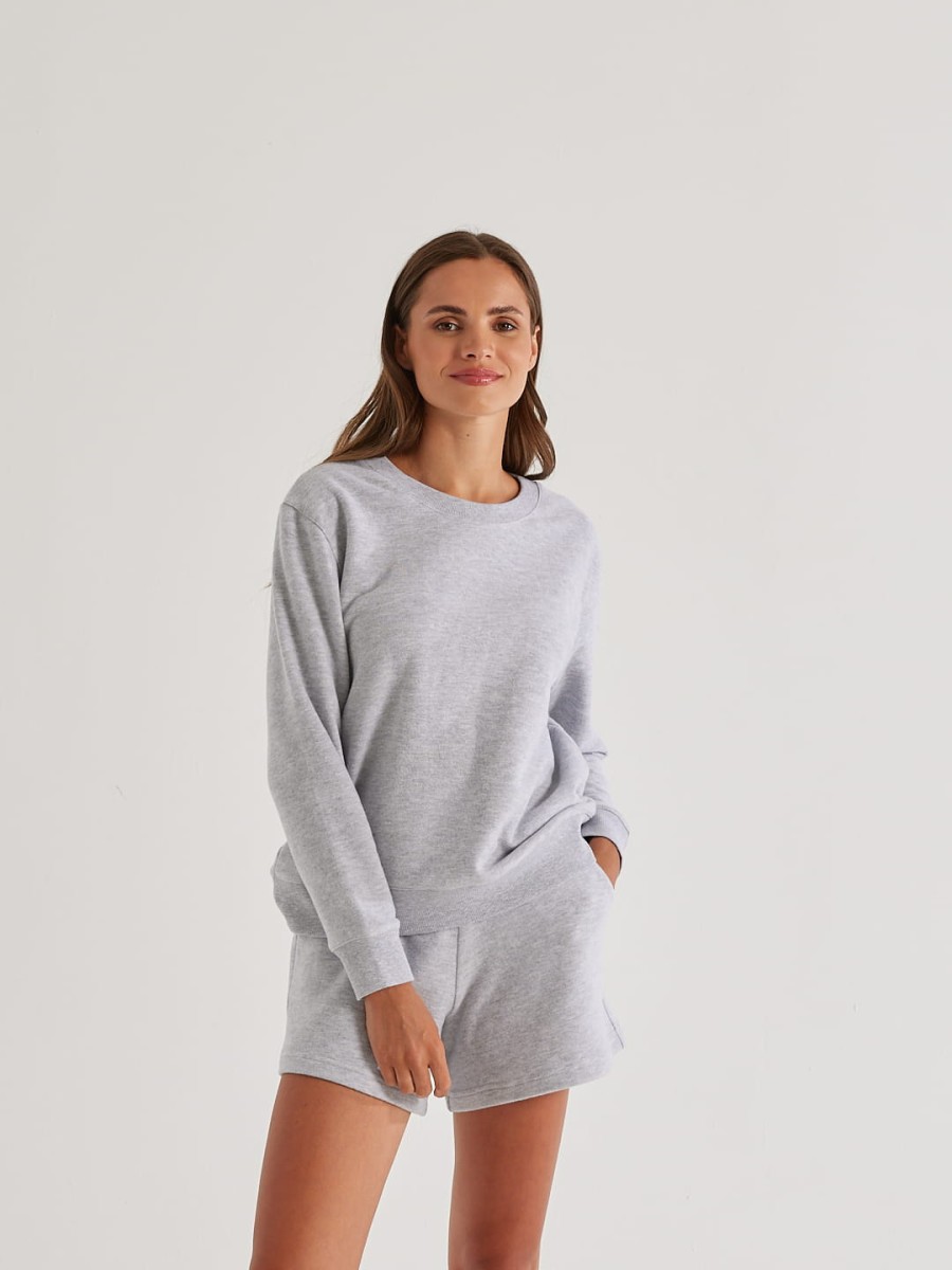 Szara bluza damska ALL DAY marki Maffei – widok z przodu