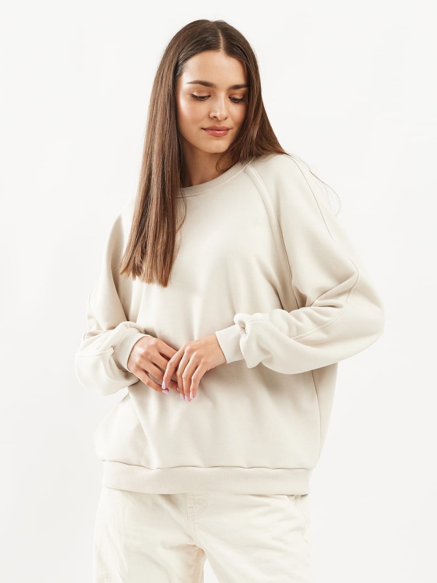 Bluza damska SALLY sand marki Maffei w piaskowym kolorze – widok z przodu